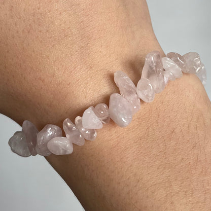 BRACELET BAROQUE QUARTZ ROSE