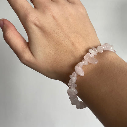 BRACELET BAROQUE QUARTZ ROSE